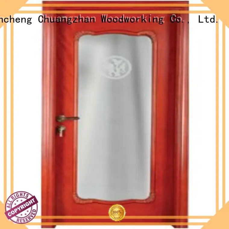 Hot wooden double glazed doors pure Runcheng Woodworking Brand 1