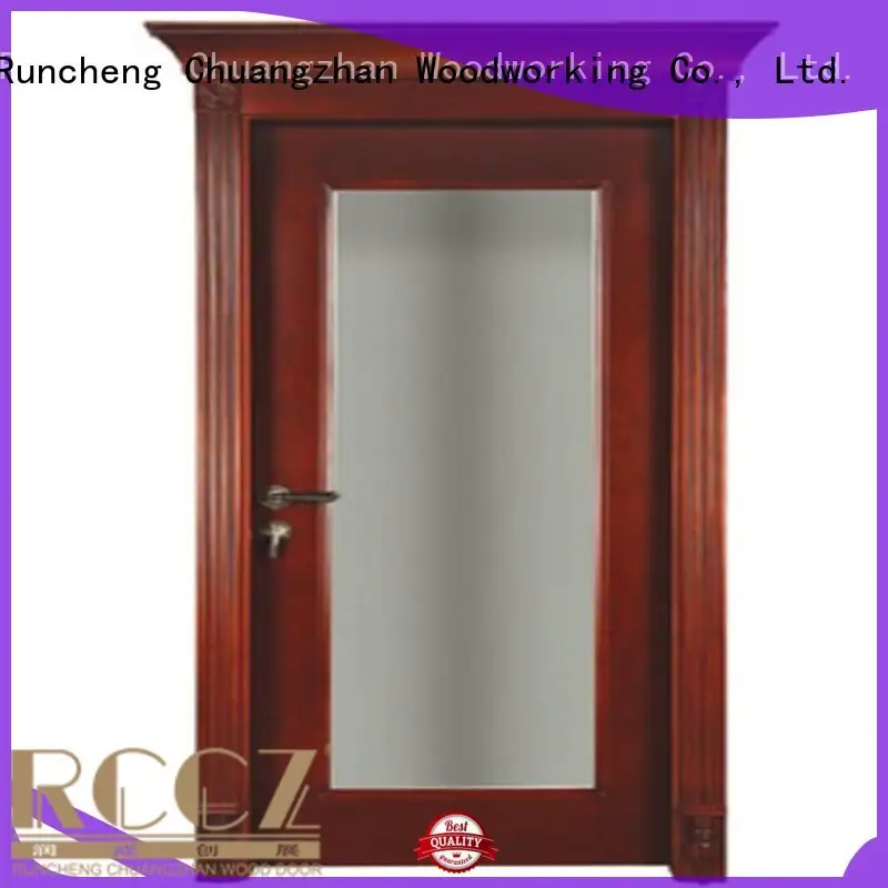 Quality Runcheng Woodworking Brand solid wood bedroom composite door british 1
