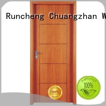 modern veneer composited solid wood composite doors modern design Runcheng Woodworking 1