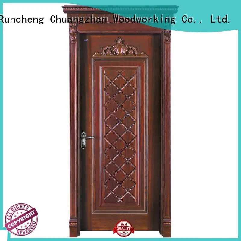 modern design solid pure solid wood composite doors design Runcheng Woodworking 1
