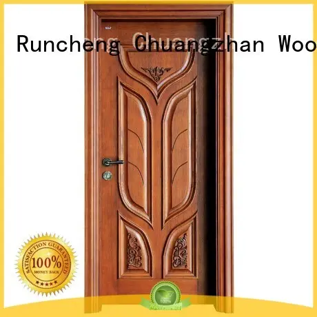 interior veneer modern design OEM solid wood composite doors Runcheng Woodworking 1