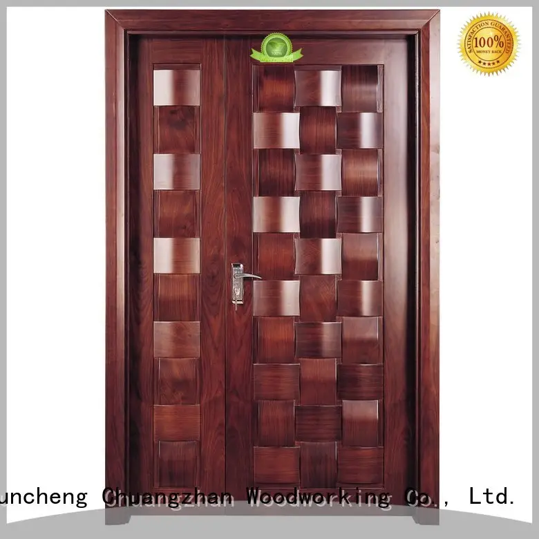Runcheng Woodworking Brand double design wooden custom interior double doors 1
