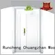 Runcheng Woodworking Brand veneer interior double doors glass factory 1