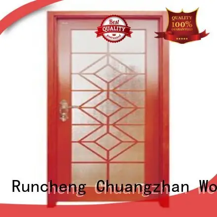 Quality Runcheng Woodworking Brand durable glazed wooden double glazed doors 1