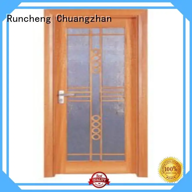 Runcheng Chuangzhan Brand door durable hardwood glazed internal doors 1