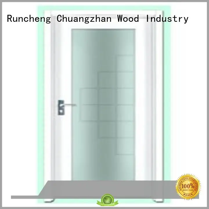 Runcheng Chuangzhan exquisite flush solid core wood interior doors design for indoor 1