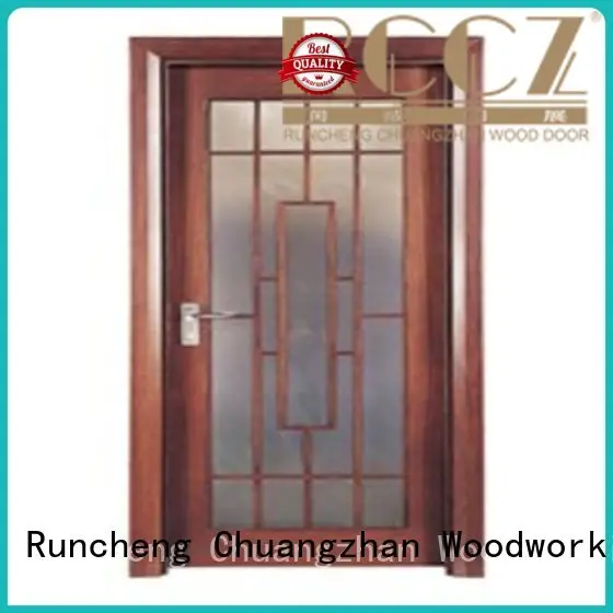 attractive glazed wood door door supplier for hotels 1