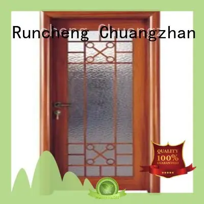 Runcheng Chuangzhan high-grade internal glazed double doors manufacturer for hotels 1