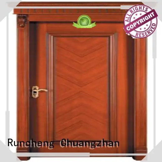 Runcheng Chuangzhan door wood grain steel door wholesale for hotels 1