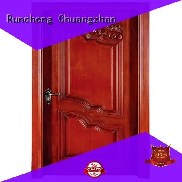 Runcheng Chuangzhan ODM interior wooden door with solid wood easy installation for villas 1