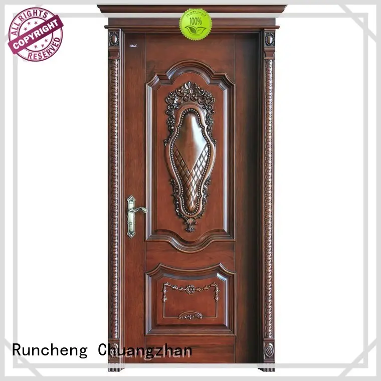 Runcheng Chuangzhan eco-friendly solid composite wooden door company for villas 1