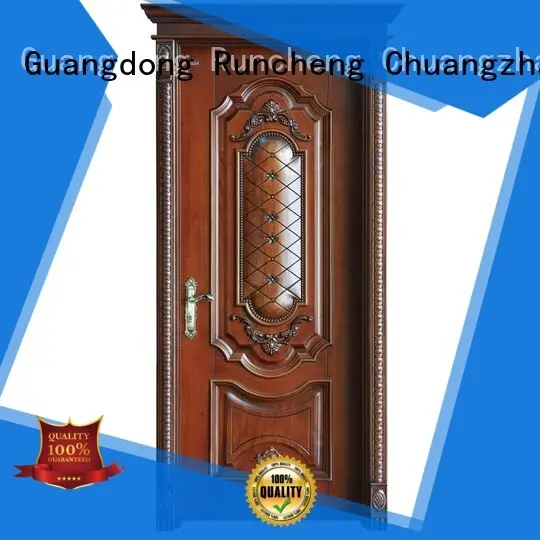 Runcheng Chuangzhan veneer solid composite wooden door manufacturers for villas 1