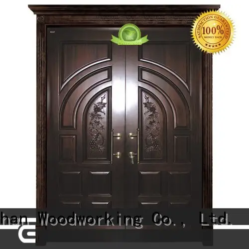 reliable wooden double doors door with novel design for indoor 1