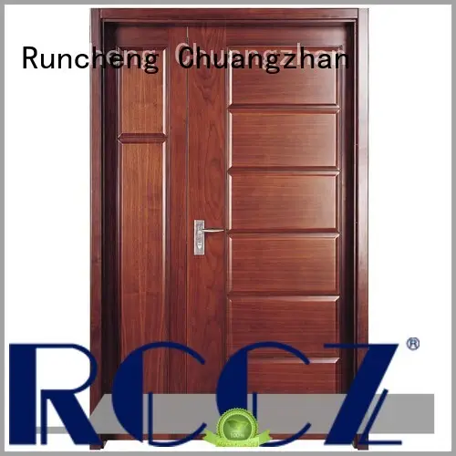 Runcheng Chuangzhan interior wooden double glazed doors with novel design for hotels 1