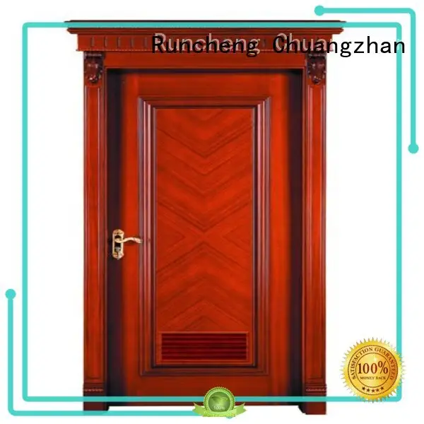 Runcheng Chuangzhan bathroom wood veneer door Suppliers for offices 1