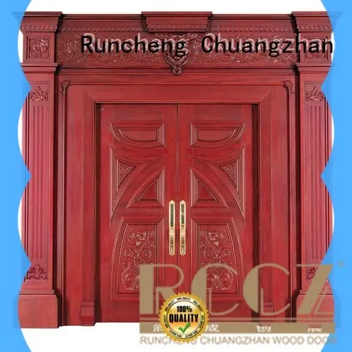 Runcheng Chuangzhan high-quality wooden double glazed doors wholesale for offices 1
