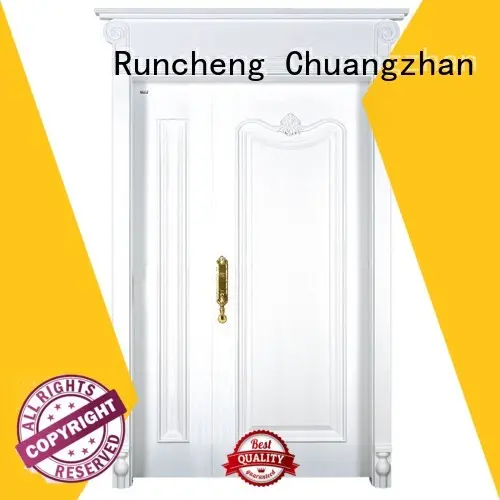 Runcheng Chuangzhan composited double wood front doors manufacturer for homes 1