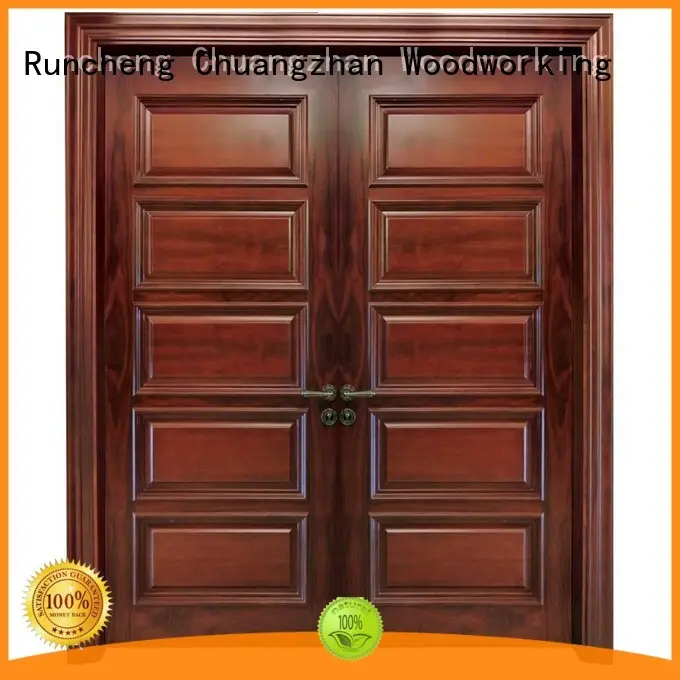 Runcheng Chuangzhan glass hardwood double doors supplier for offices 1