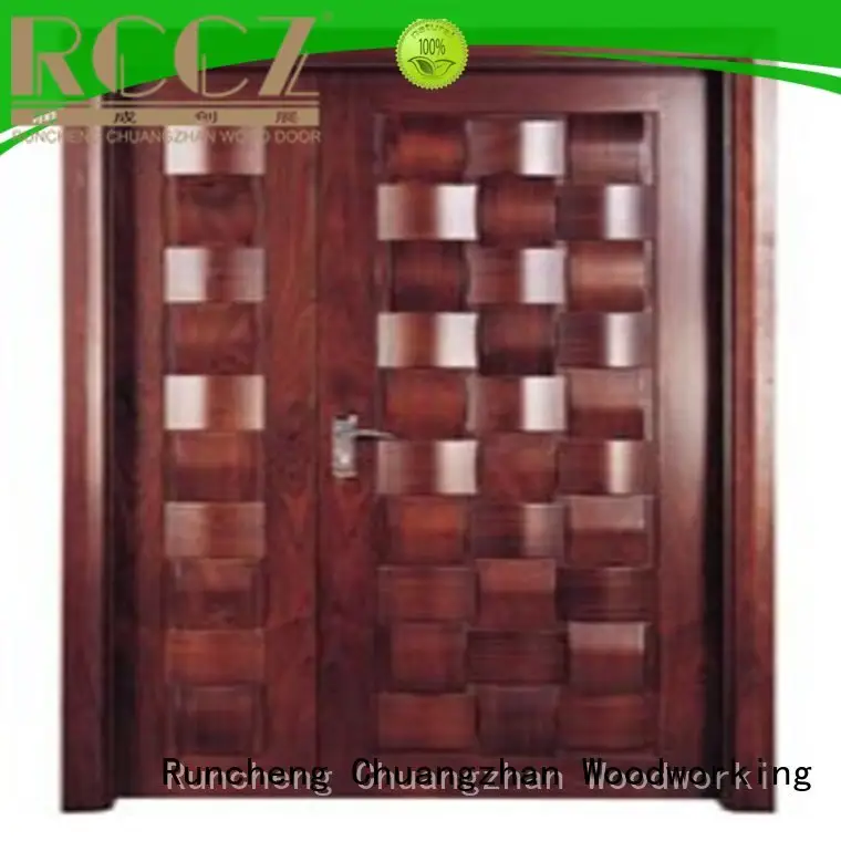 Runcheng Chuangzhan durability wooden double doors Supply for indoor 1