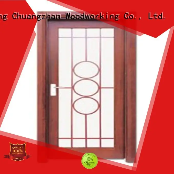 Runcheng Chuangzhan durability glazed wood door Supply for indoor 1