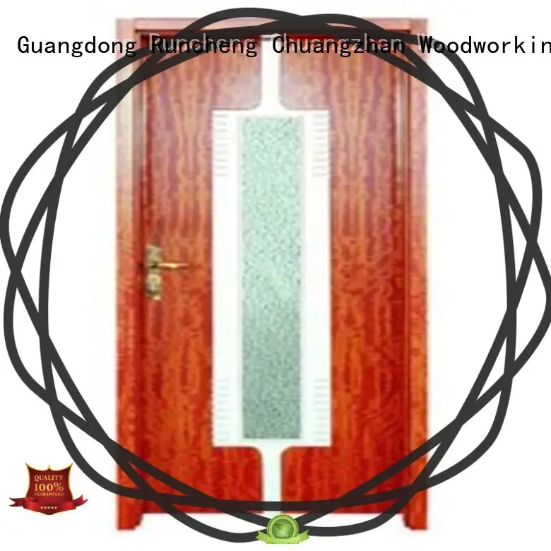 Runcheng Chuangzhan high-grade glazed wood door manufacturers for homes 1