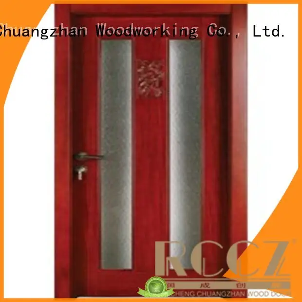 Runcheng Chuangzhan pure hardwood glazed internal doors for business for hotels 1