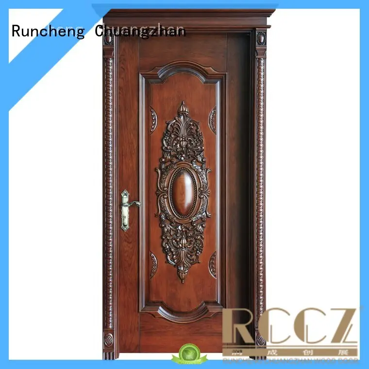 Top wood composite front doors composited factory for hotels 1
