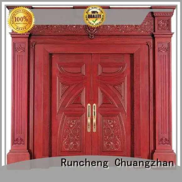 Runcheng Chuangzhan glass wooden double doors company for hotels 1