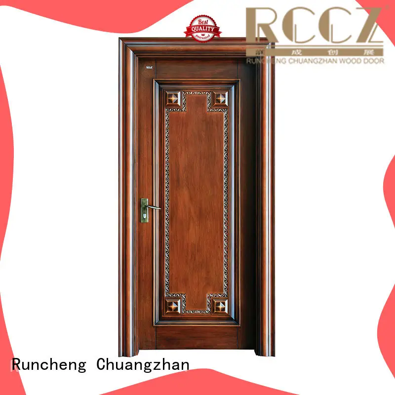 Custom solid wood front doors company for offices 1