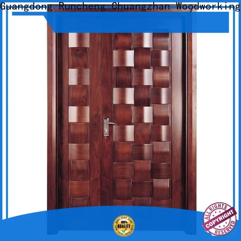 Runcheng Chuangzhan modern wooden double doors suppliers for hotels 1