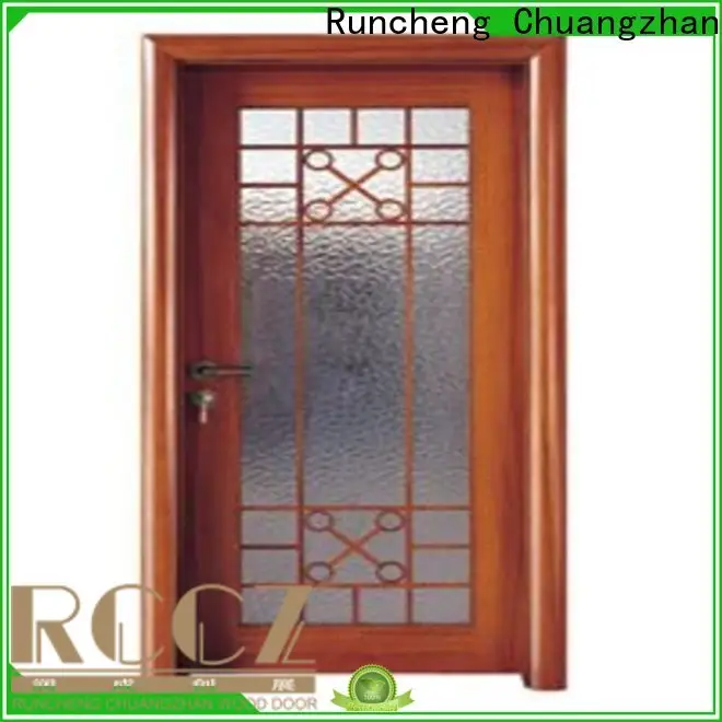 Runcheng Chuangzhan eco-friendly wooden double glazed doors for business for indoor 1