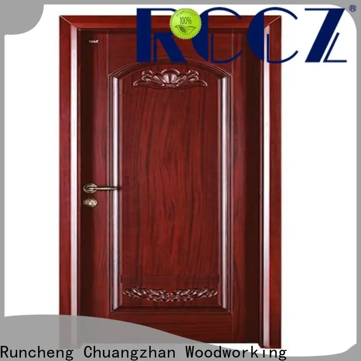 Runcheng Chuangzhan wooden interior wooden door with solid wood for business for hotels 1