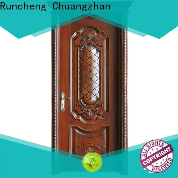 Runcheng Chuangzhan High-quality solid wood composite doors factory for villas 1
