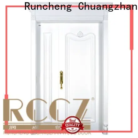 Runcheng Chuangzhan veneer double wood front doors for business for homes 1