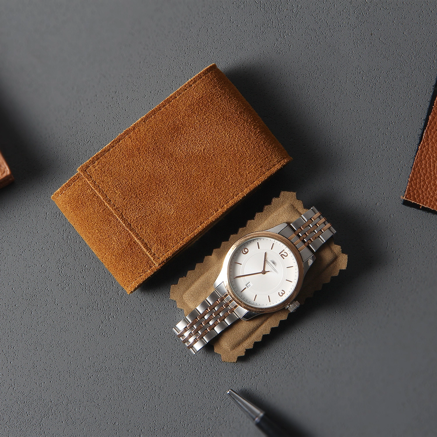 1 Slot Watch Pouch for Travel Watch Bag Luxury with Snap Button Watch Storage Bag Watch Pouch Watch Storage 1