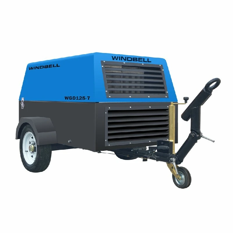 WGD Series 125 CFM Diesel Air Compressor 30HP with LCD Display 5 Year Warranty 1