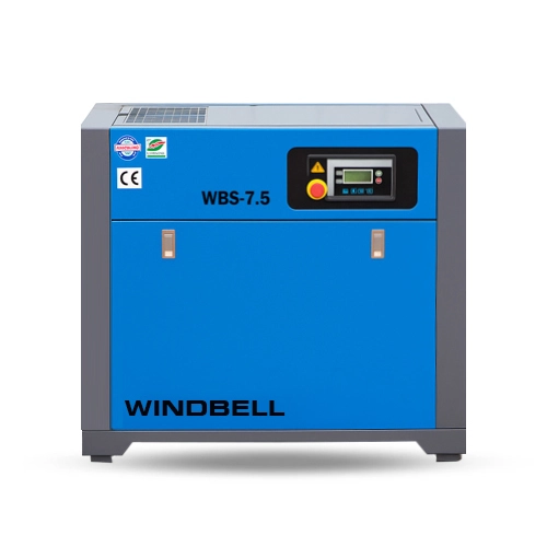 ضاغط هواء لولبي من سلسلة WBS بقدرة 7.5 كيلو وات 0.8 1.2 متر مكعب في الدقيقة 7 12 بار IP55 1