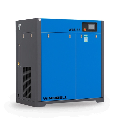 WBS 55kW Screw Compressor Turbo Cooled Energy Saving Touch Screen 1