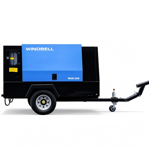 WGD 250 CFM Diesel Screw Compressor 55kW with LCD Display-1755850436261111 1