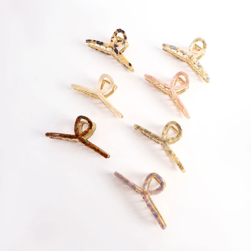 Korean Chic Acetate Hair Claw - Stylish Updo Clip 1