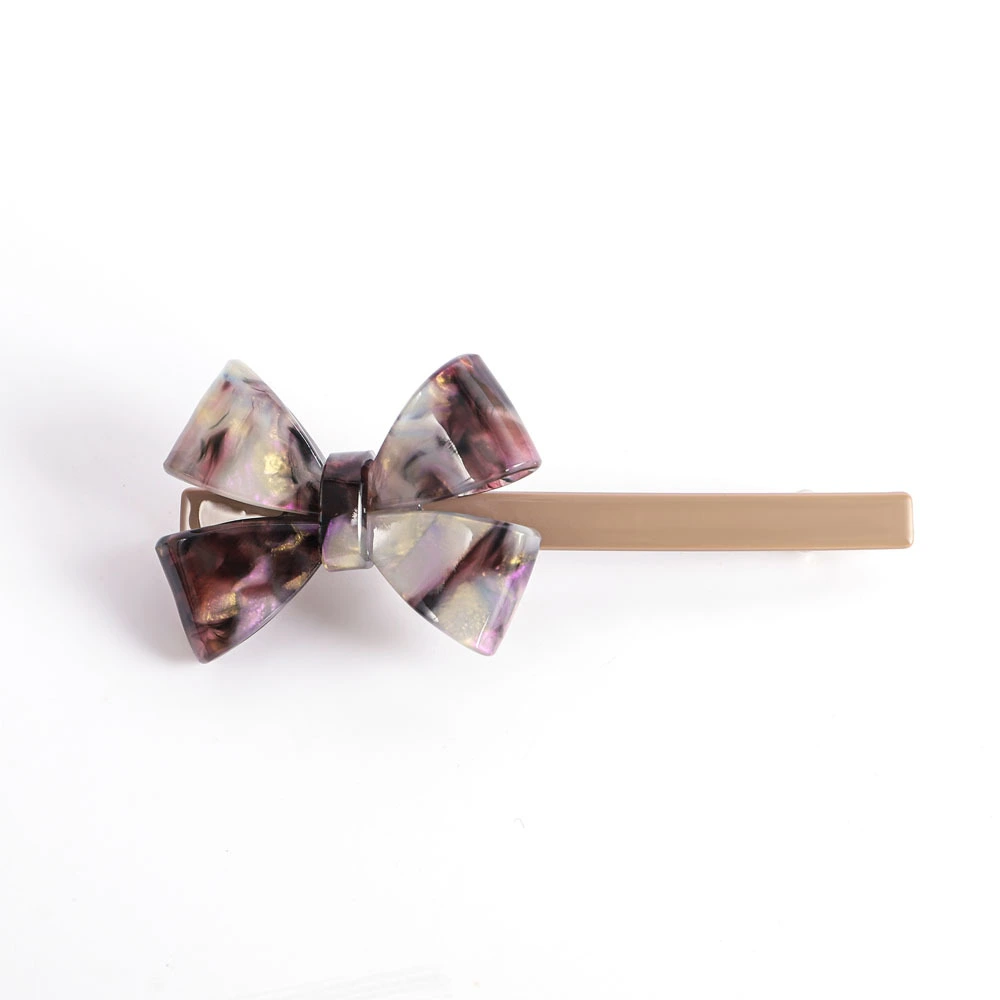 Haarspange aus Acetat mit Retro-Schleifenmuster, langlebig und farbenfroh 1