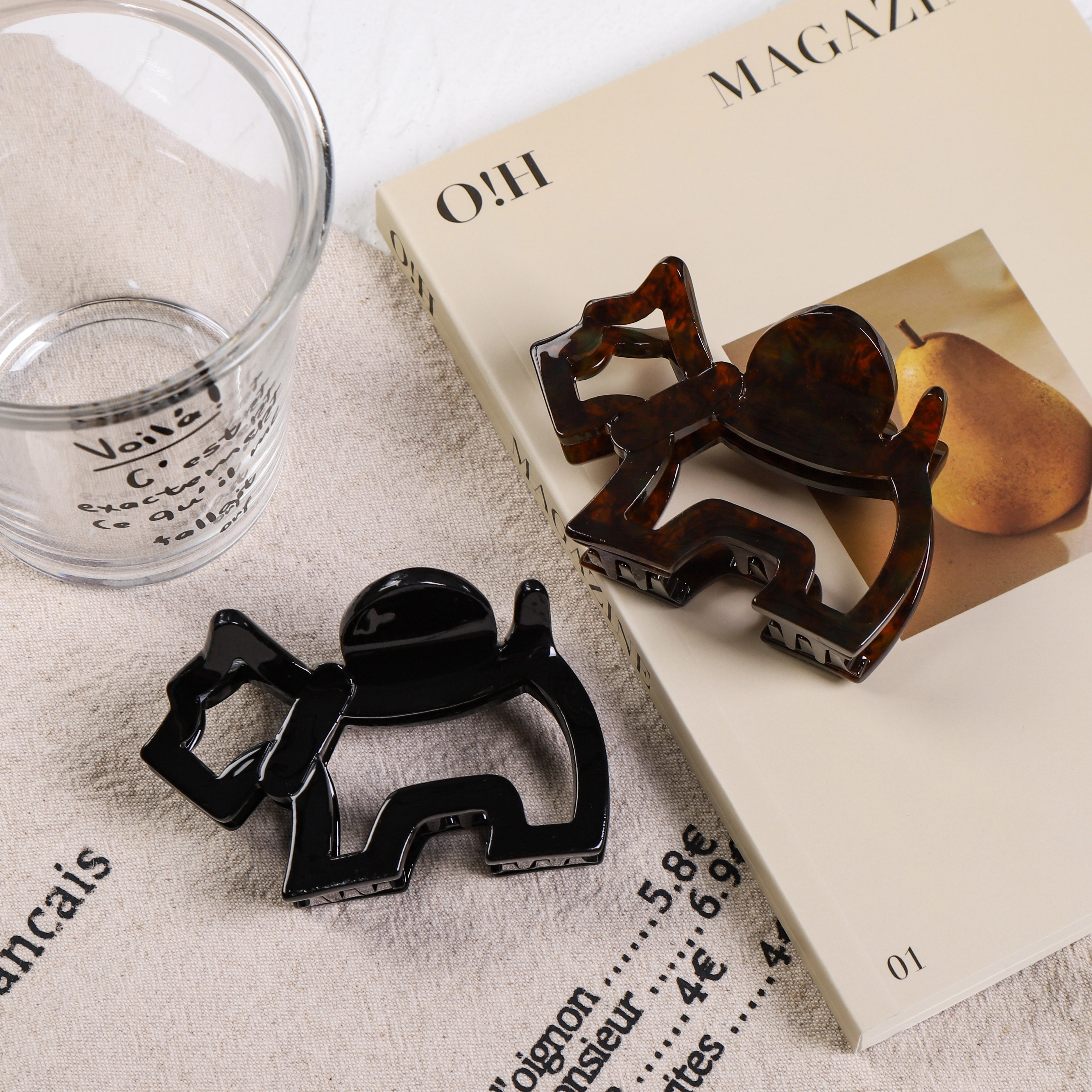 Neue Haarspange aus Acetat mit Aussparung, Haarnadel für Damen 1