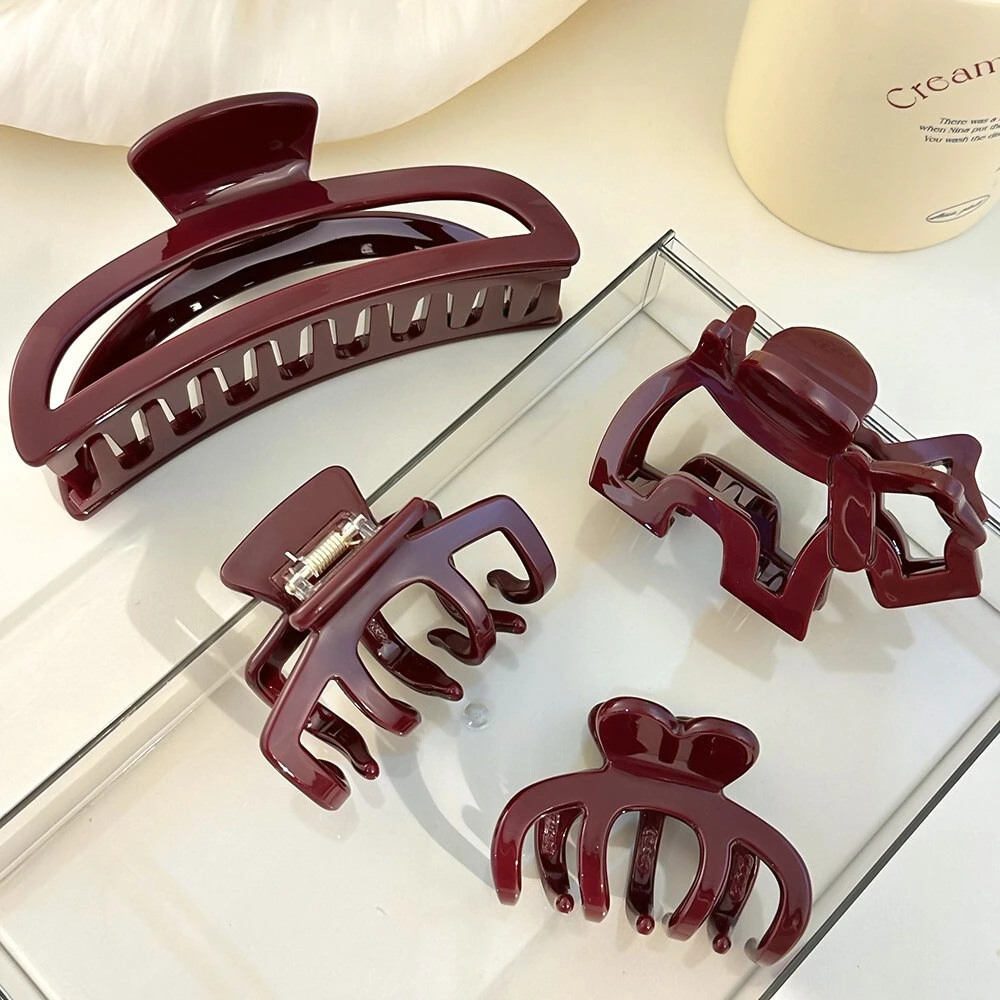 Elegant acetate hair claw clip, holiday gift, irregular updo hair clip 1