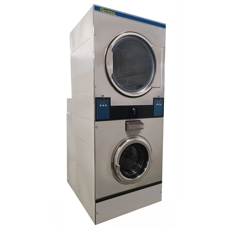 10kg-25kg Commercial stack washer dryer machine in laundry shop,hotel 1