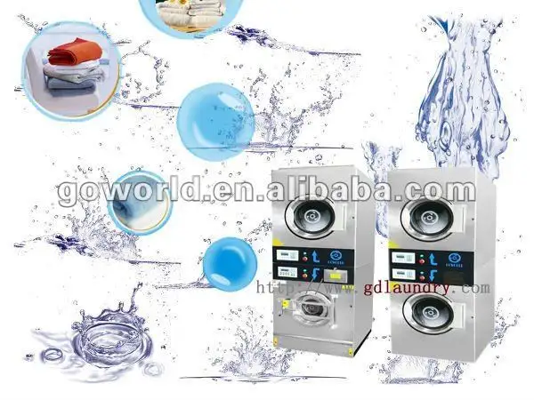 GOWORLD stainless steel semi automatic laundry machine Easy to control for Commercial laundromat559 3