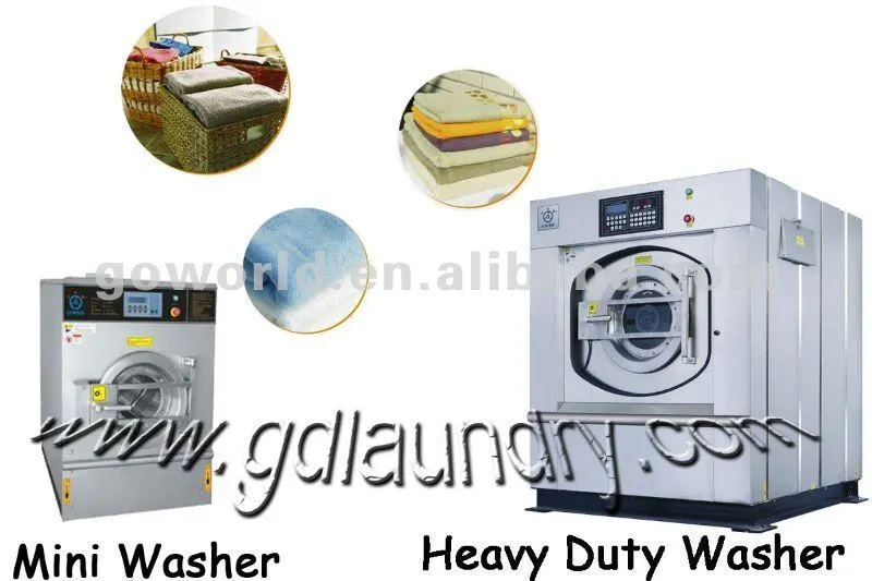 GOWORLD stainless steel semi automatic laundry machine Easy to control for Commercial laundromat374 4