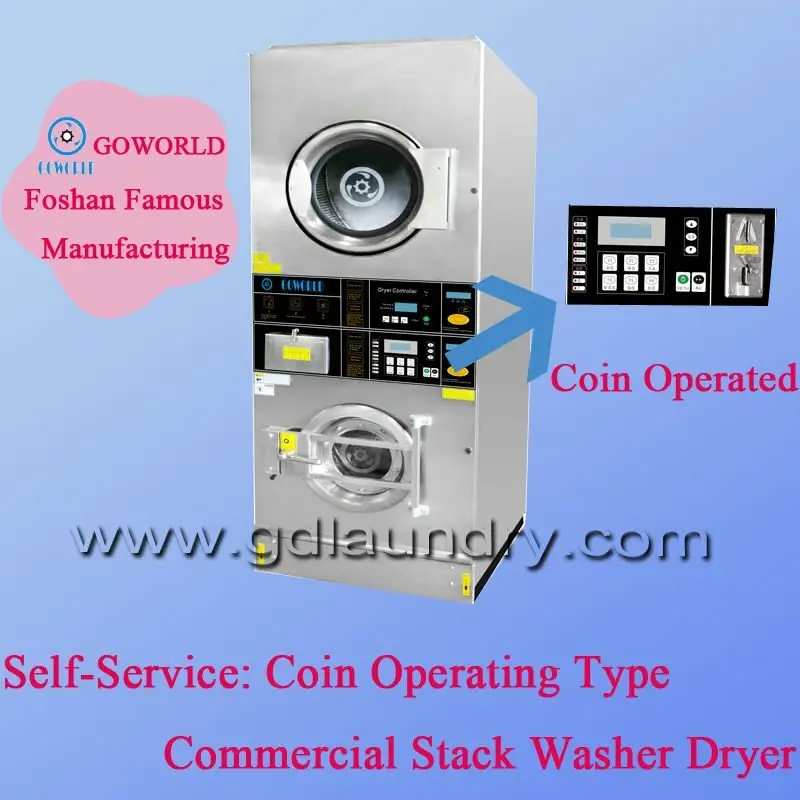 GOWORLD stainless steel semi automatic laundry machine Easy to control for Commercial laundromat38 2