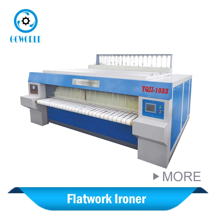 Gas heat roller chest type flat ironing machine for Five star hotel 1