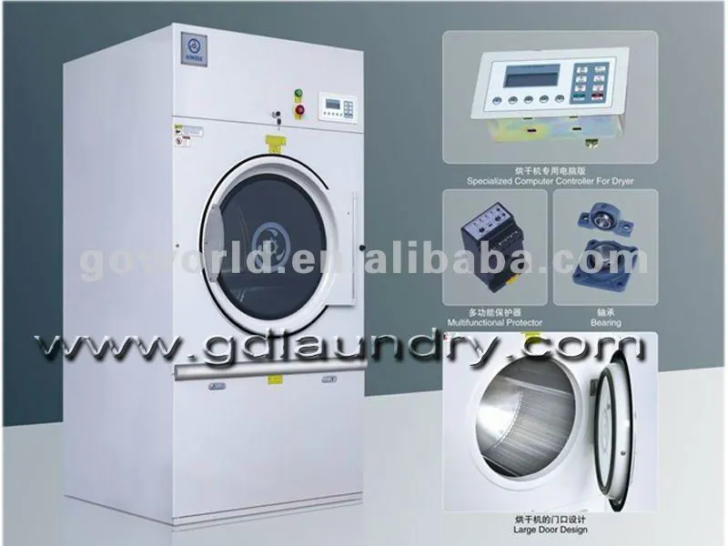 GOWORLD stainless steel semi automatic laundry machine Easy to control for Commercial laundromat523 3