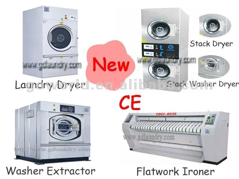GOWORLD stainless steel semi automatic laundry machine Easy to control for Commercial laundromat129 2
